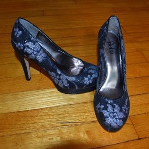 Reba Shiny Closed Toe High Heels